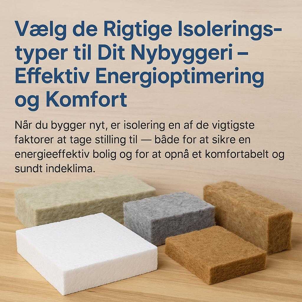 Vælg de Rigtige Isoleringstyper til Dit Nybyggeri – Effektiv Energioptimering og Komfort