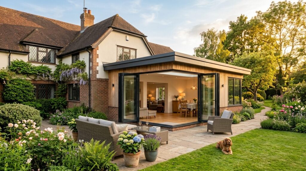 Professional photograph of a completed residential home exte